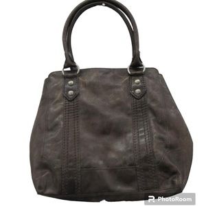 Frye dark brown/gray ladies purse or tote, used, great quality leather
